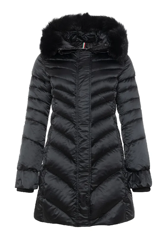 Après-Ski Jacket with Detachable Toscana Shearling Lamb Hood Trim