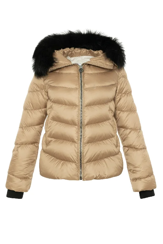 Après-Ski Jacket with Detachable Toscana Shearling Lamb Hood Trim