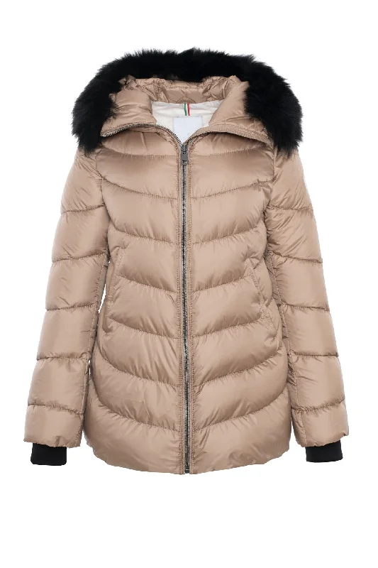 Après-Ski Jacket with Detachable Toscana Shearling Lamb Hood Trim