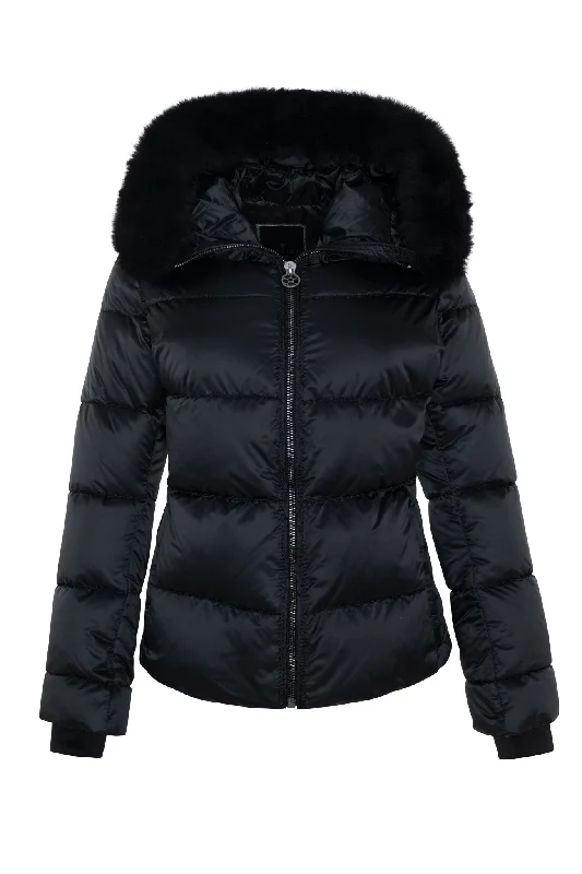 Après-Ski Jacket with Detachable Toscana Shearling Lamb Hood Trim