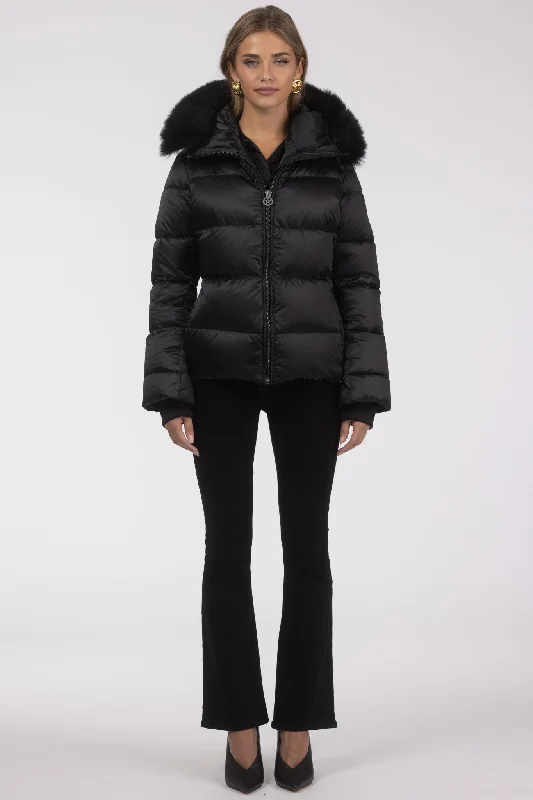 Après-Ski Jacket with Detachable Toscana Shearling Lamb Hood Trim