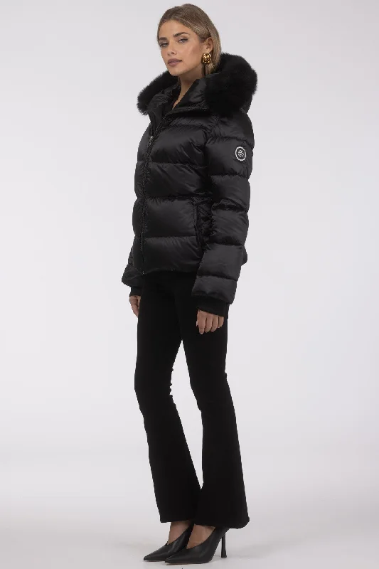 Après-Ski Jacket with Detachable Toscana Shearling Lamb Hood Trim