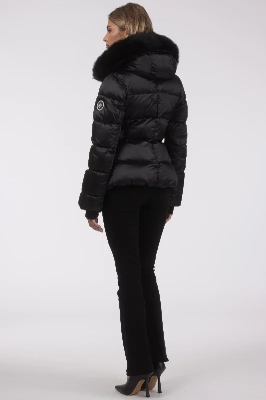 Après-Ski Jacket with Detachable Toscana Shearling Lamb Hood Trim