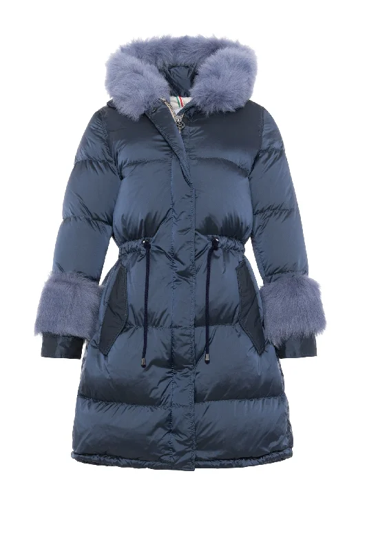 Après-Ski Jacket with Detachable Toscana Shearling Lamb Hood Trim & Toscana Shearling Lamb Cuffs