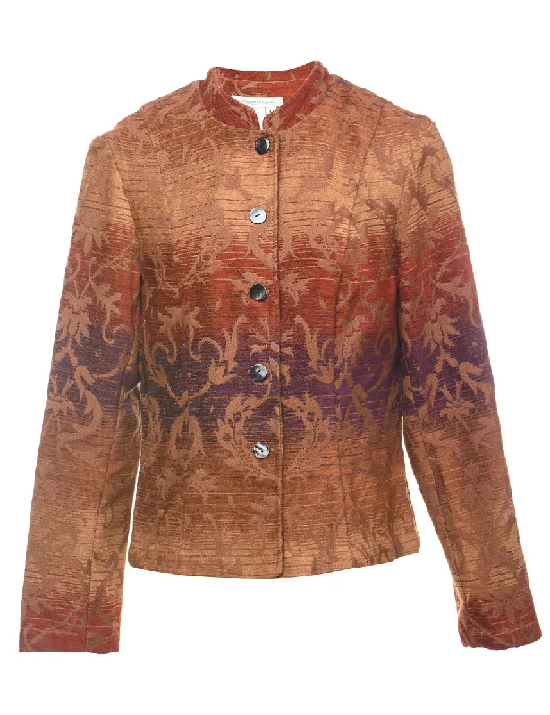 Floral Pattern Multi-Colour Tapestry Jacket - M