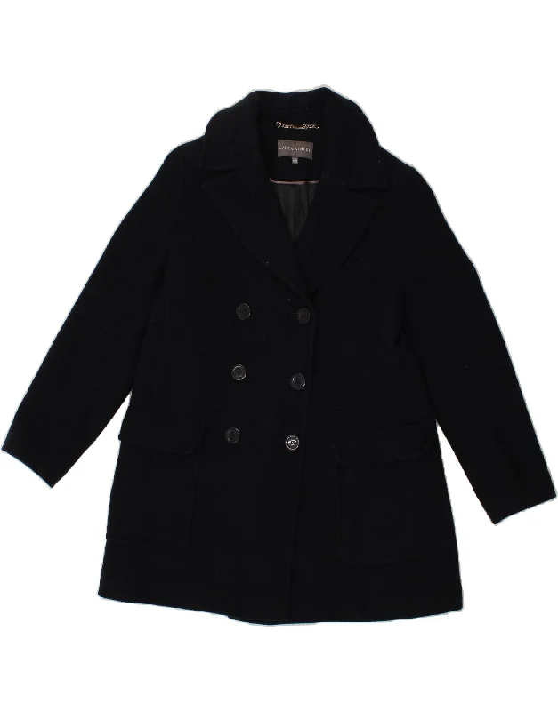 LAURA ASHLEY Womens Pea Coat UK 16 Large  Navy Blue Wool