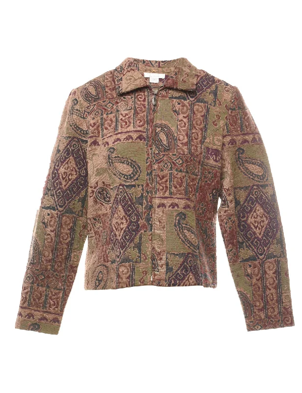 Paisley Pattern Multi-Colour Tapestry Jacket - S