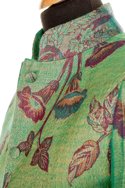 Short Nehru Jacket in Dragonfly Green