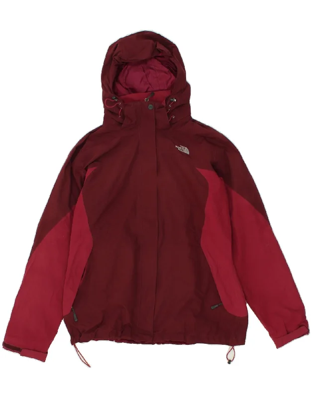 THE NORTH FACE Womens Tall Hooded Rain Jacket UK 18 XL Burgundy