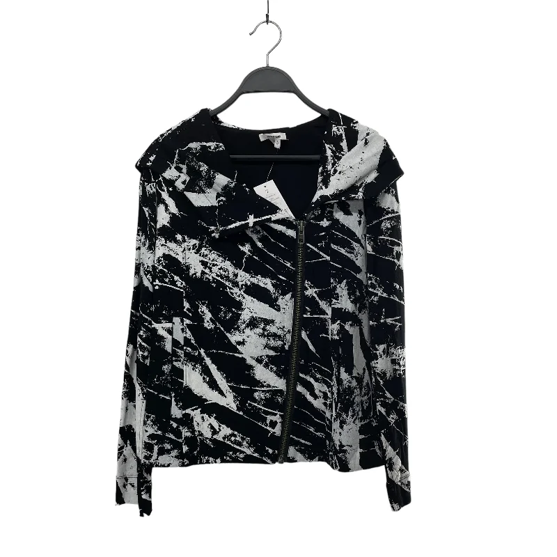 Helmut Lang/Zip Up Hoodie/S/All Over Print/Cotton/BLK/TERA ABSTRACT HOODIE