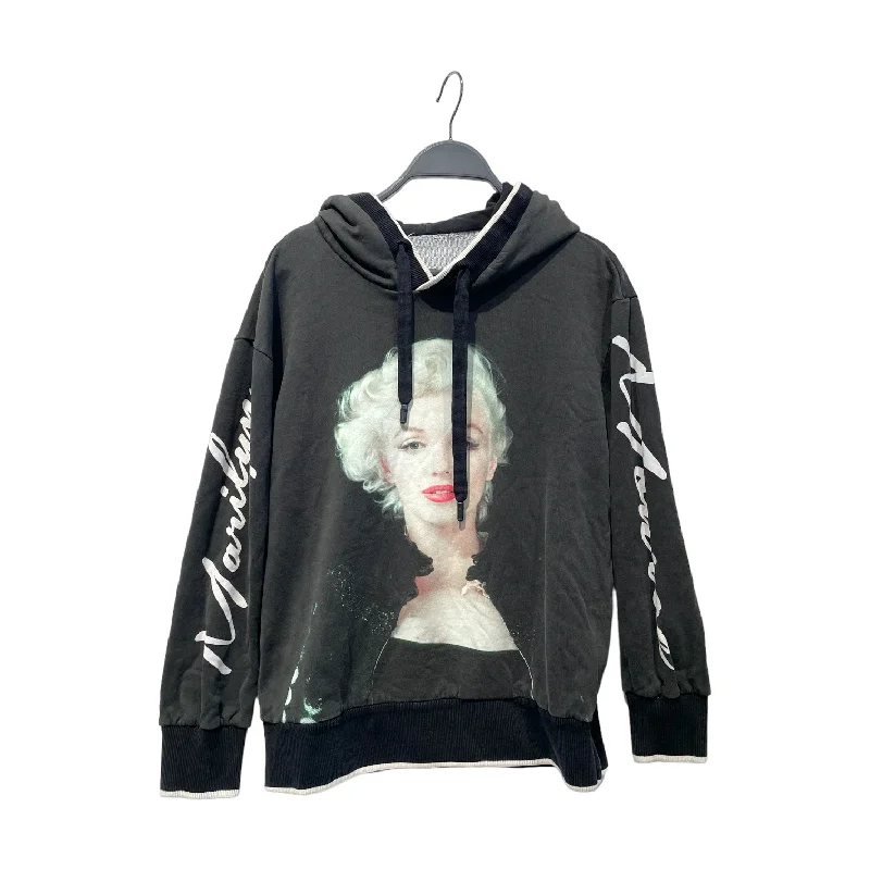 DOLCE&GABBANA/Hoodie/S/All Over Print/Cotton/BLK/marilyn monroe