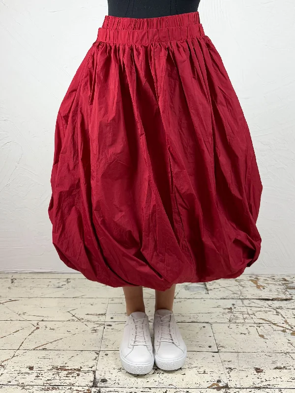 Double Layer Parachute Skirt in Hot Chilli Red '3300305'