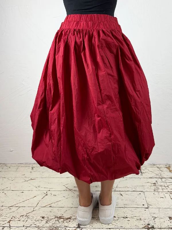 Double Layer Parachute Skirt in Hot Chilli Red '3300305'