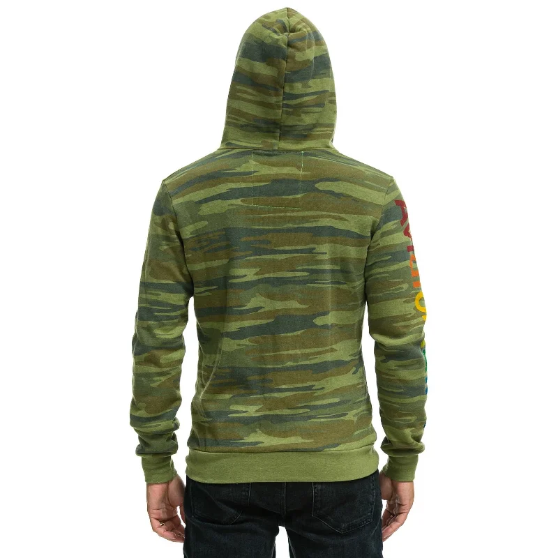 Aviator Nation Zip Up Logo Hoodie Camo