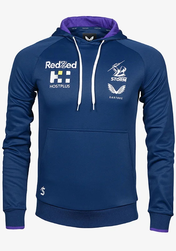 Castore Mens Melbourne Storm Training Hoodie <BR> JCMSTRHD-NAVY