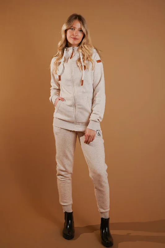 Hera Heather Oatmeal Zip Hoodie