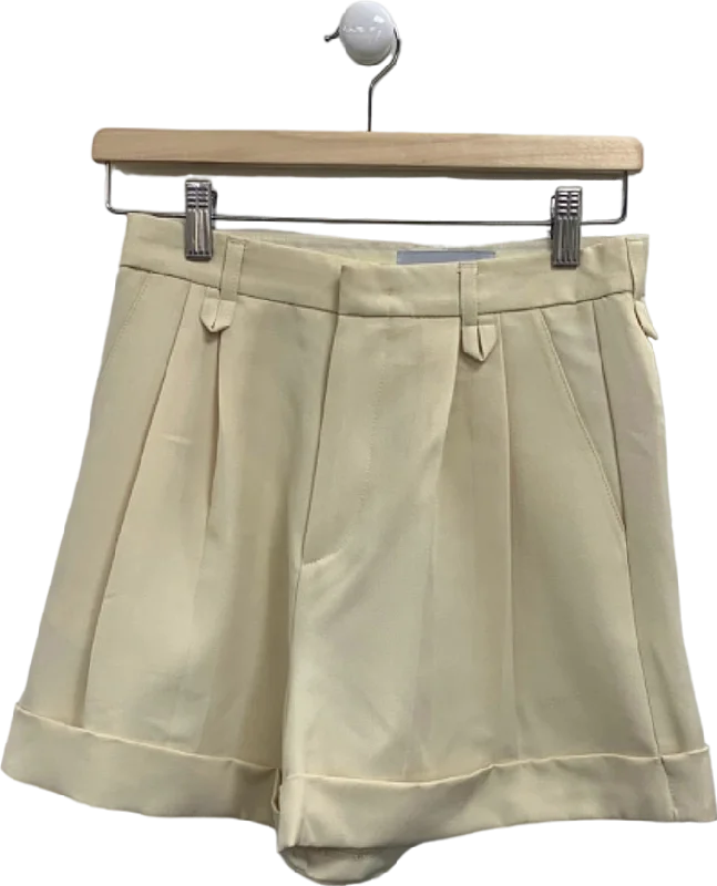 De Rococo Beige Pleated Shorts UK S