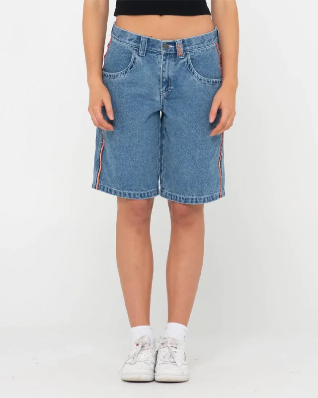 FLIP MOMMY LOW RISE WIDE LEG DENIM SHORT