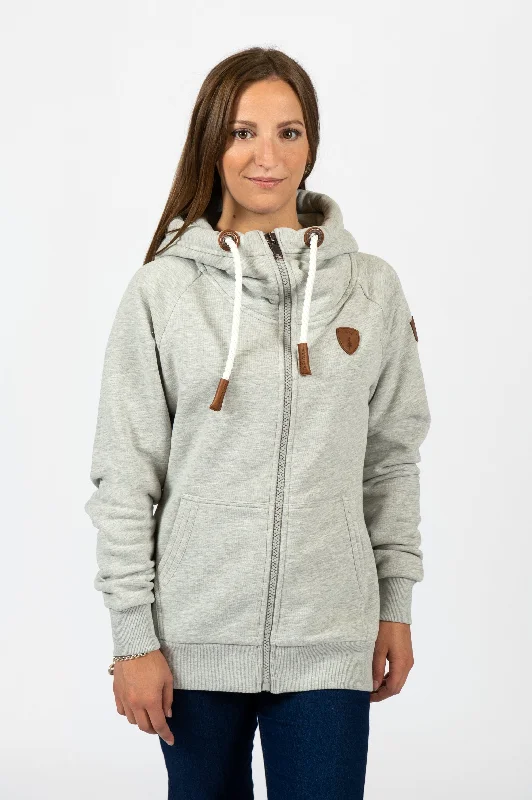 Hera Light Heather Grey Zip Hoodie