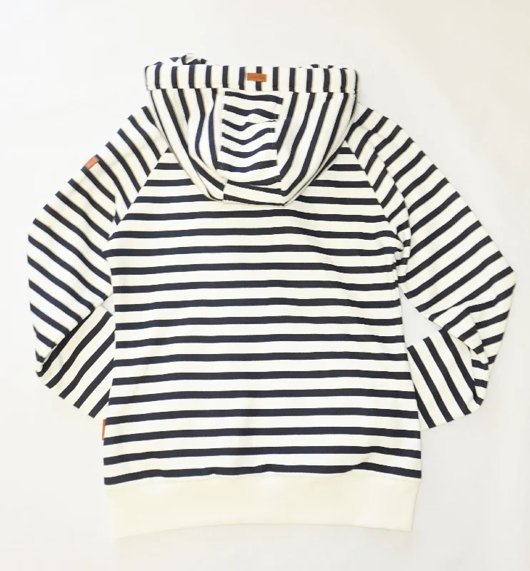 Hera Print Navy/Ivory Stripe Zip Hoodie