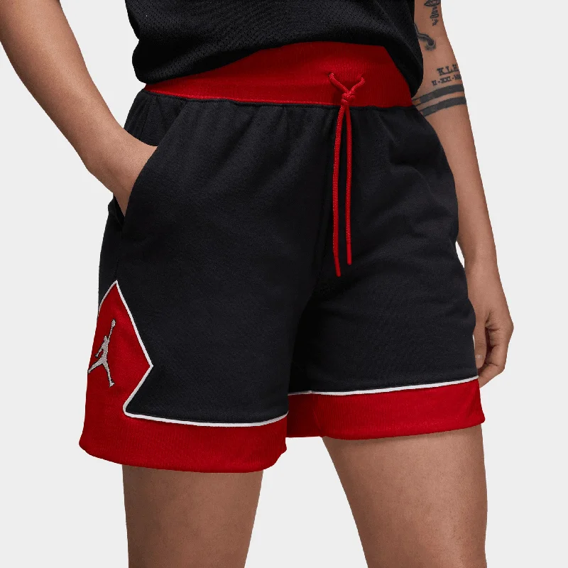 Jordan Women's Diamond Shorts Black / Gym Red - White