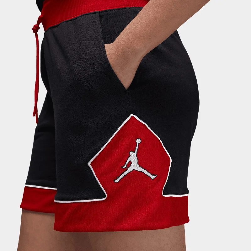 Jordan Women's Diamond Shorts Black / Gym Red - White