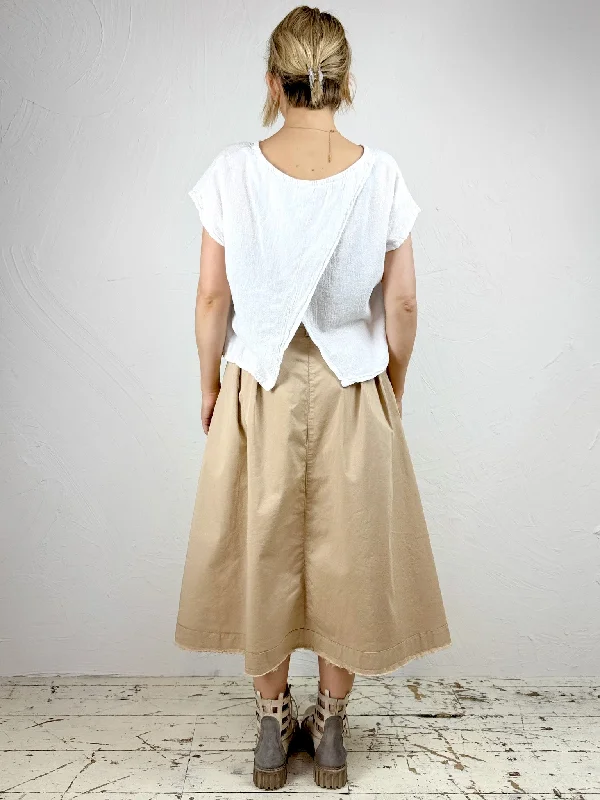 'Mona Cafrin' Skirt in Sesame