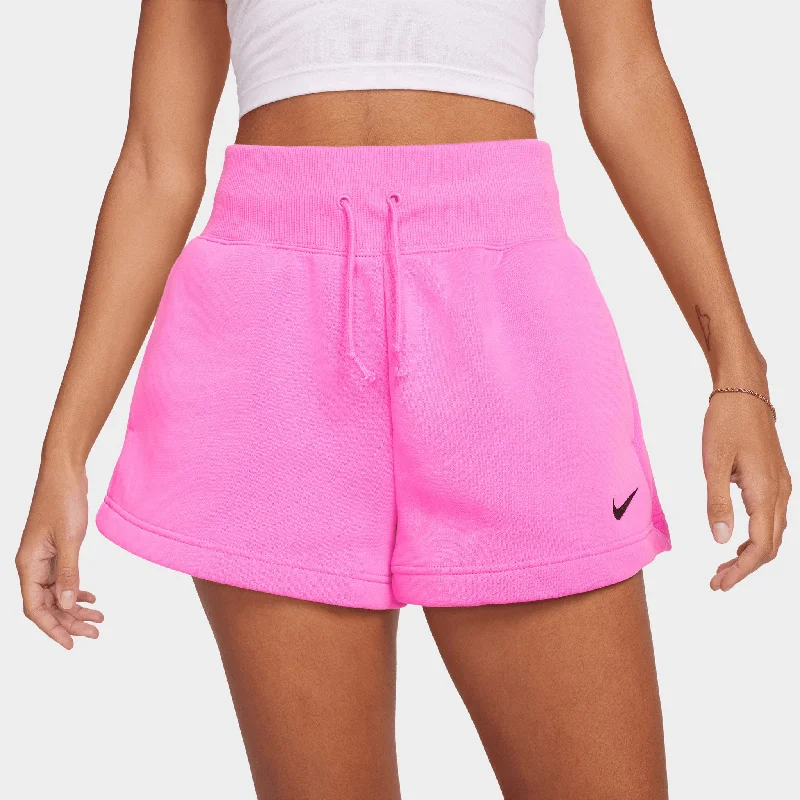 Nike Sportswear Phoenix Fleece High Rise Shorts Playful Pink / Black