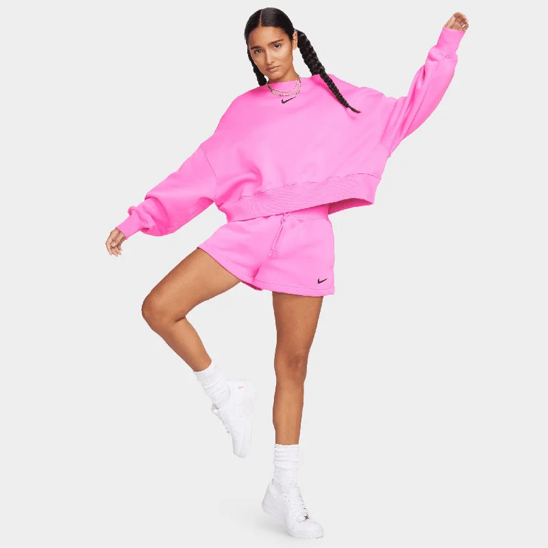 Nike Sportswear Phoenix Fleece High Rise Shorts Playful Pink / Black