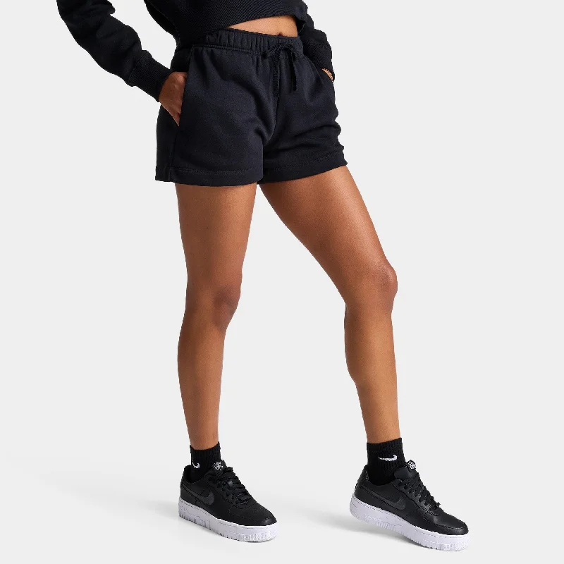 Nike Sportswear Women's Club Fleece Mid-Rise Shorts Black / White