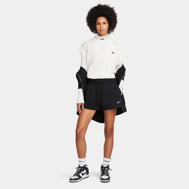 Nike Sportswear Women's High-Waisted Phoenix Fleece Shorts Black / Sail