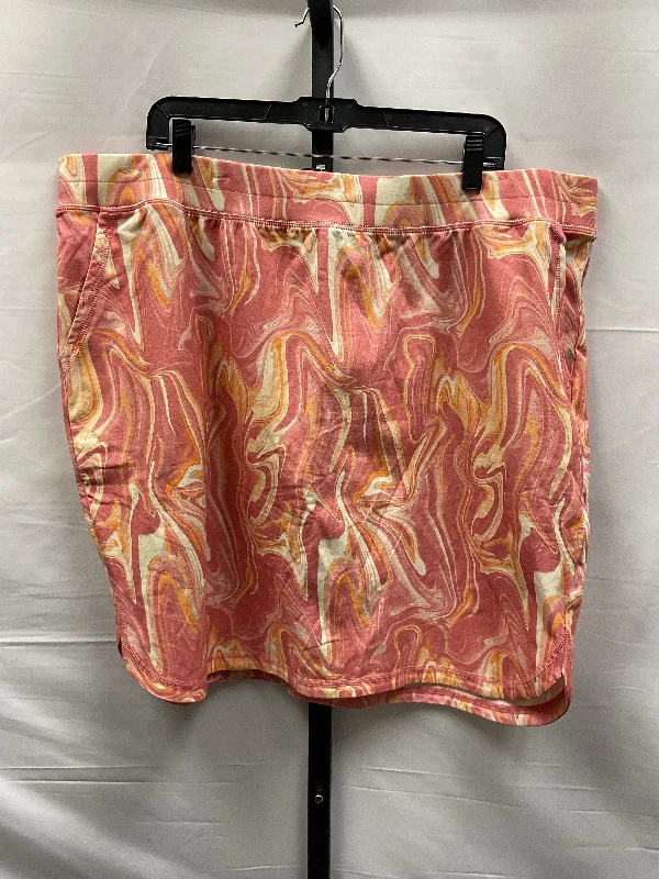 Pink & Tan Skort Cj Banks, Size 2x