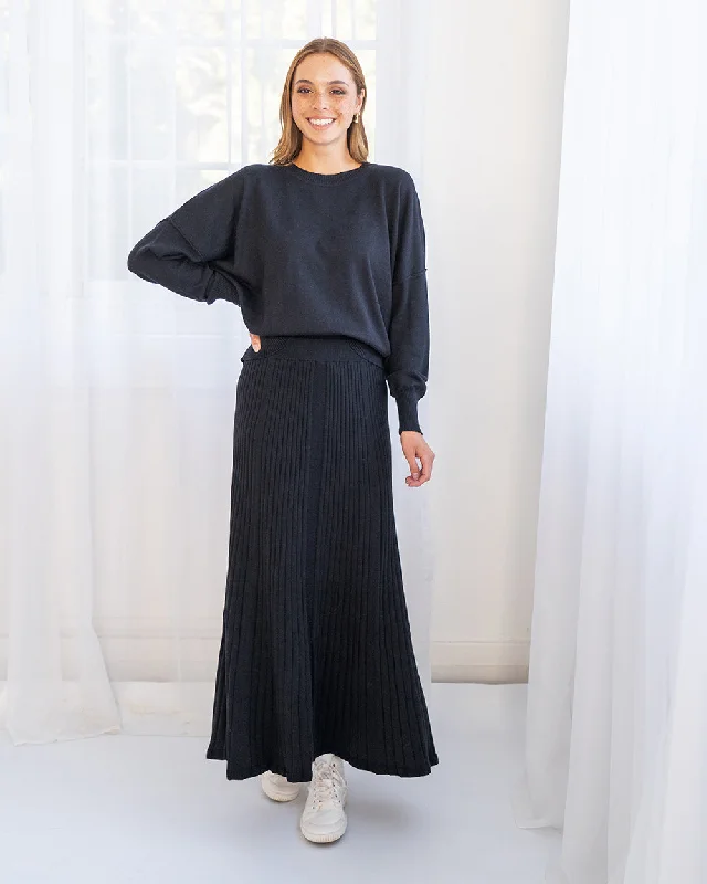 Rebecca Knit Skirt - Black