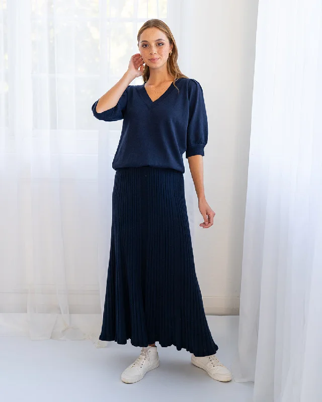 Rebecca Knit Skirt - Navy