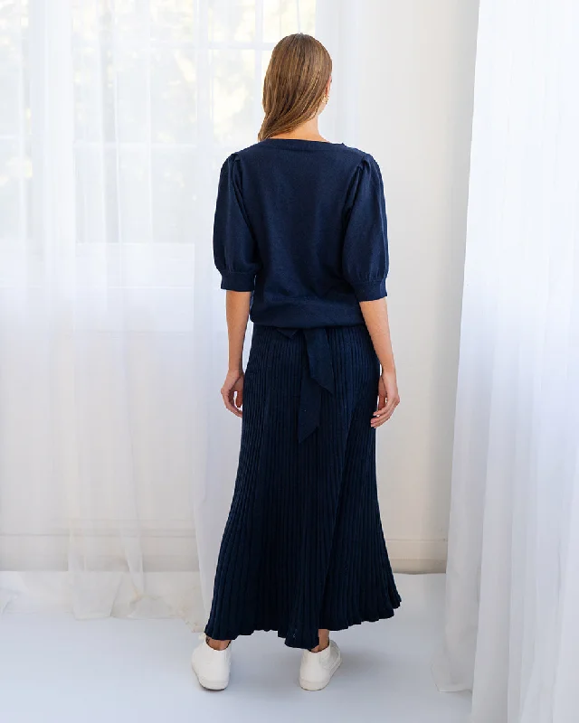 Rebecca Knit Skirt - Navy