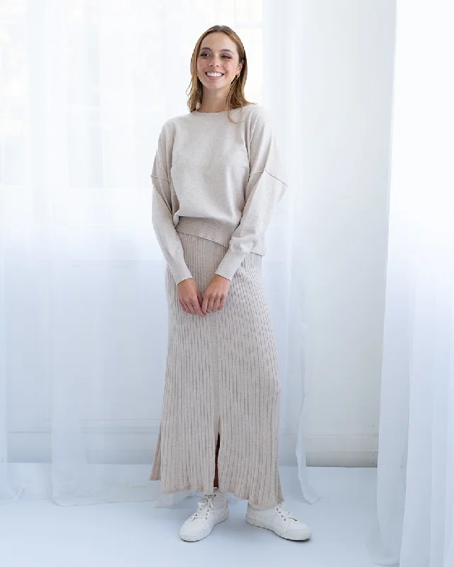 Rebecca Knit Skirt - Sandstone