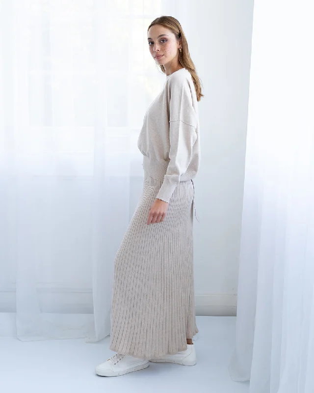 Rebecca Knit Skirt - Sandstone