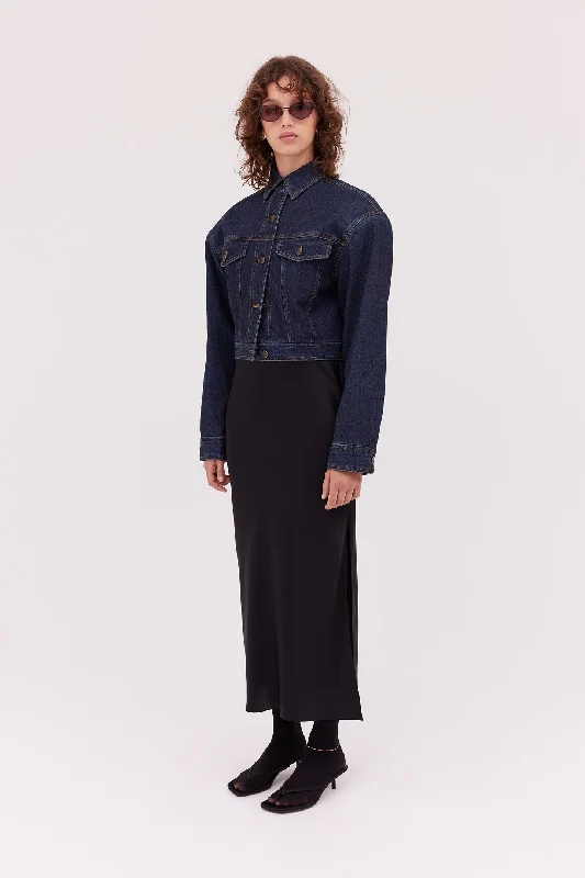 Silk Bias Midi Skirt