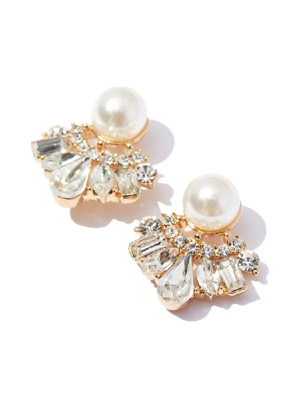 Sophia Crystal & Pearl Earrings