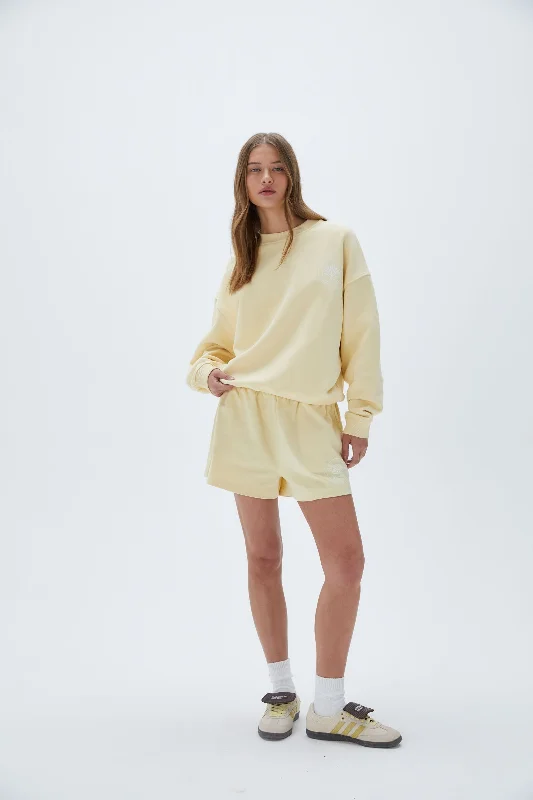 Vacation Cotton Jersey Shorts - Butter Yellow