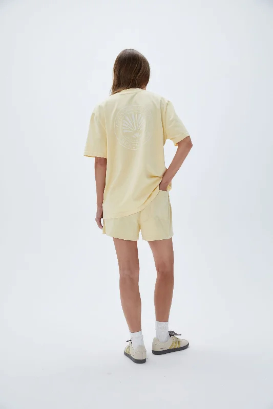 Vacation Cotton Jersey Shorts - Butter Yellow