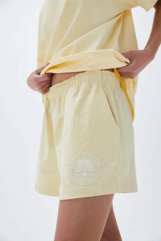 Vacation Cotton Jersey Shorts - Butter Yellow