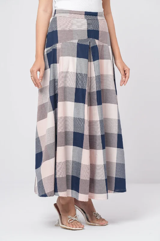 Women's Checkered Fabric Skirt